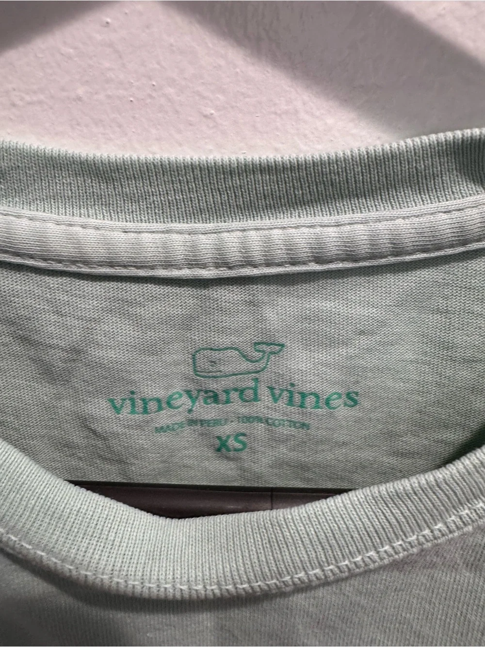 Vineyard Vines Mint Green Short Sleeve Pocket Tee